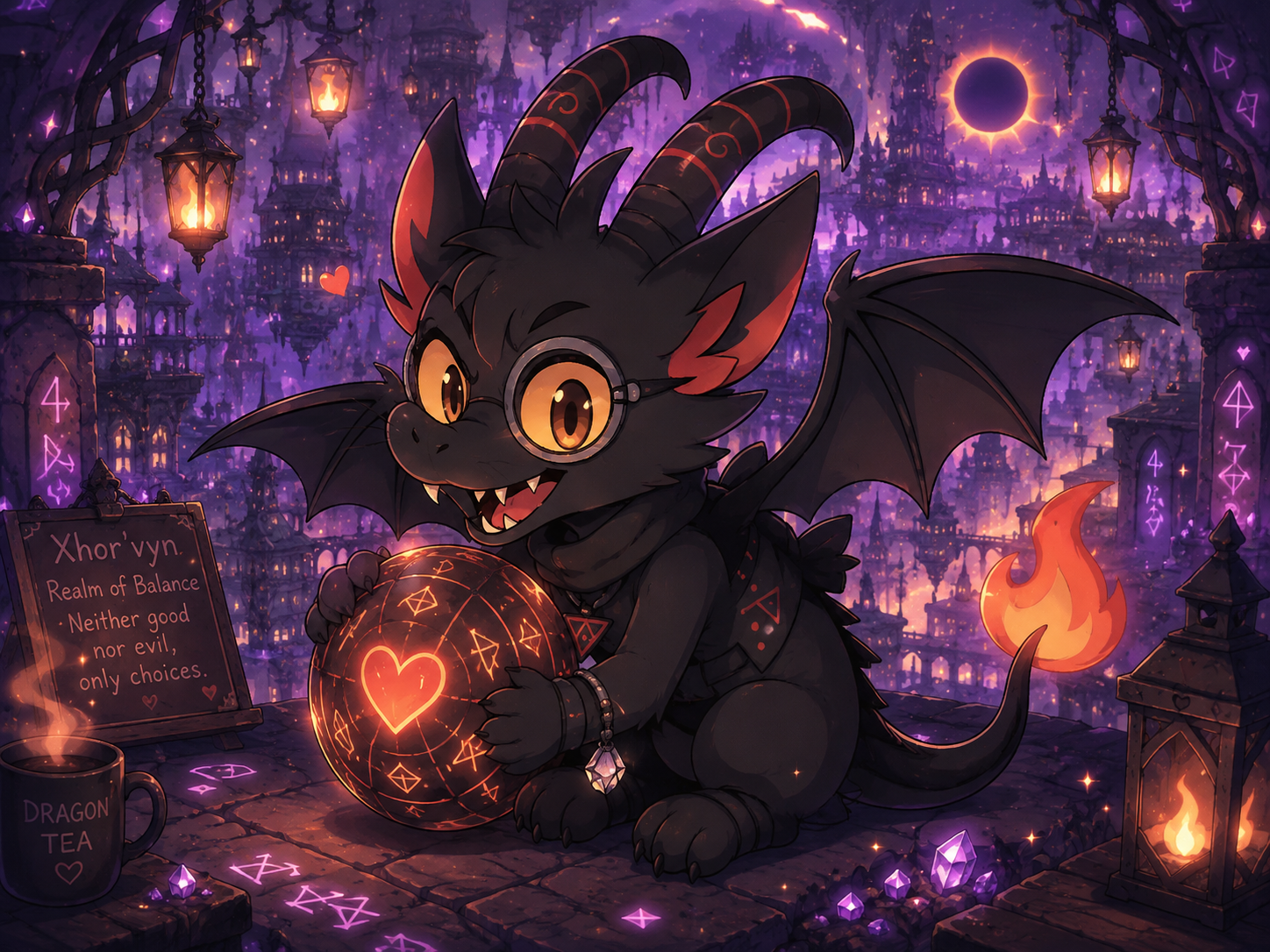 Vhrix holding a glowing rune sphere in Xhor'vyn